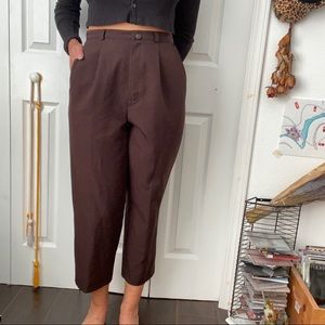 petite brown dress pants